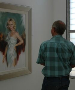 Viewing Charlise Theron Painting