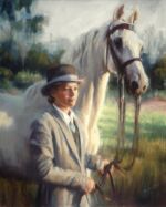 April Kilbourne and her horse Silver, Rancho Santa Fe, California, USA April Kilbourne & Silver